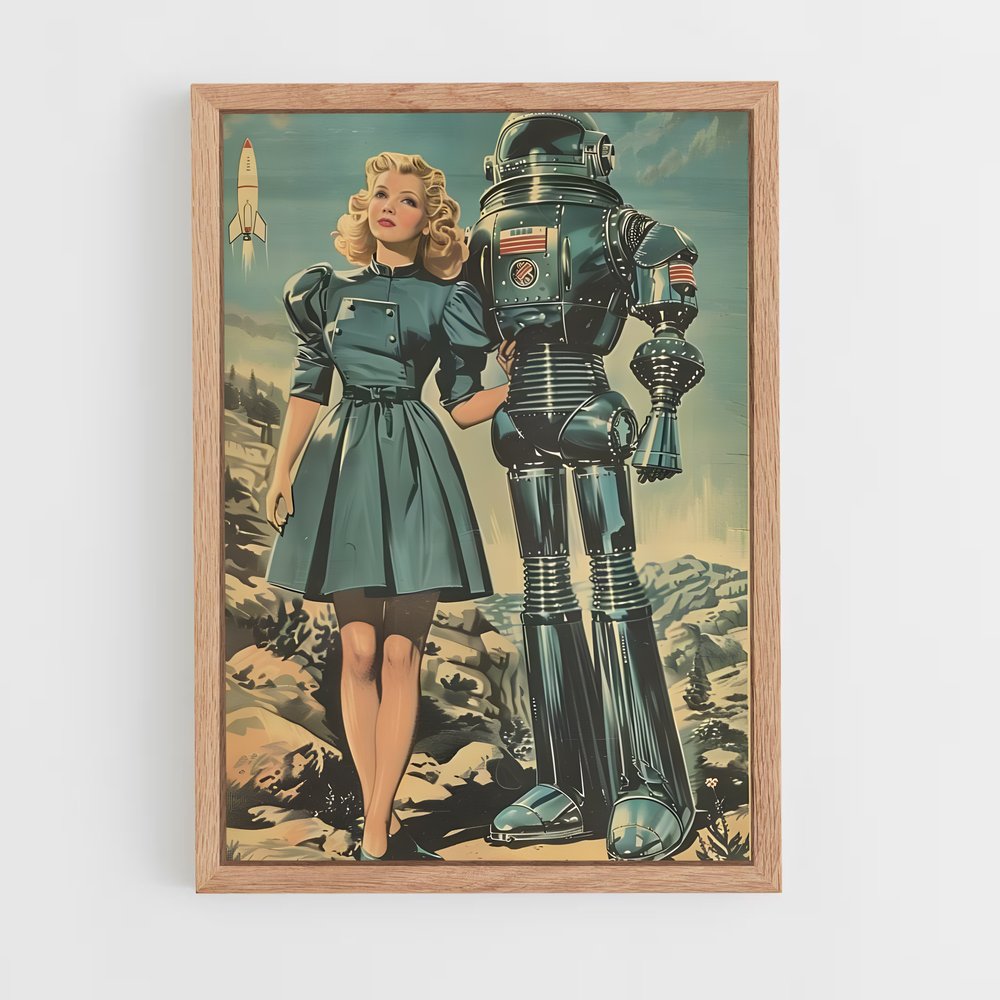 Poster L'Étoile et le Robot – affiche Espace rétro (vue 4)
